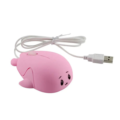 Kawaii Dolphin Cartoon Wired Mouse