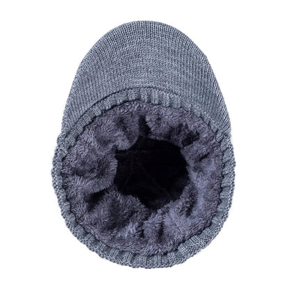 Unisex Fur-Lined Winter Beanie - Stylish Knitted Hat