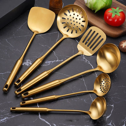 Gold Stainless Steel Kitchen Cooking Tools Set