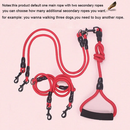 Adjustable Dual Dog Leash - Walk 2, 3, or 4 Dogs