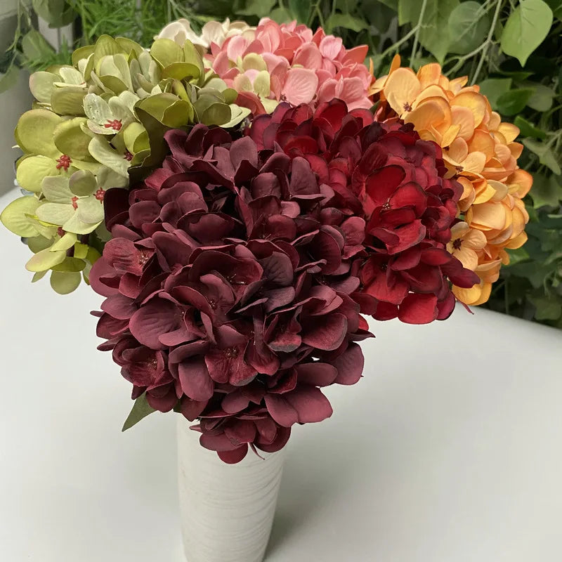 Bouquet d'hortensias en soie - Fleurs artificielles