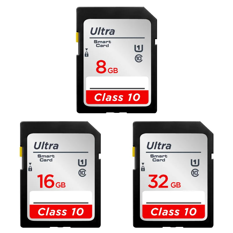 Cartes SD d'origine pour appareil photo - Classe 10, U1/U3