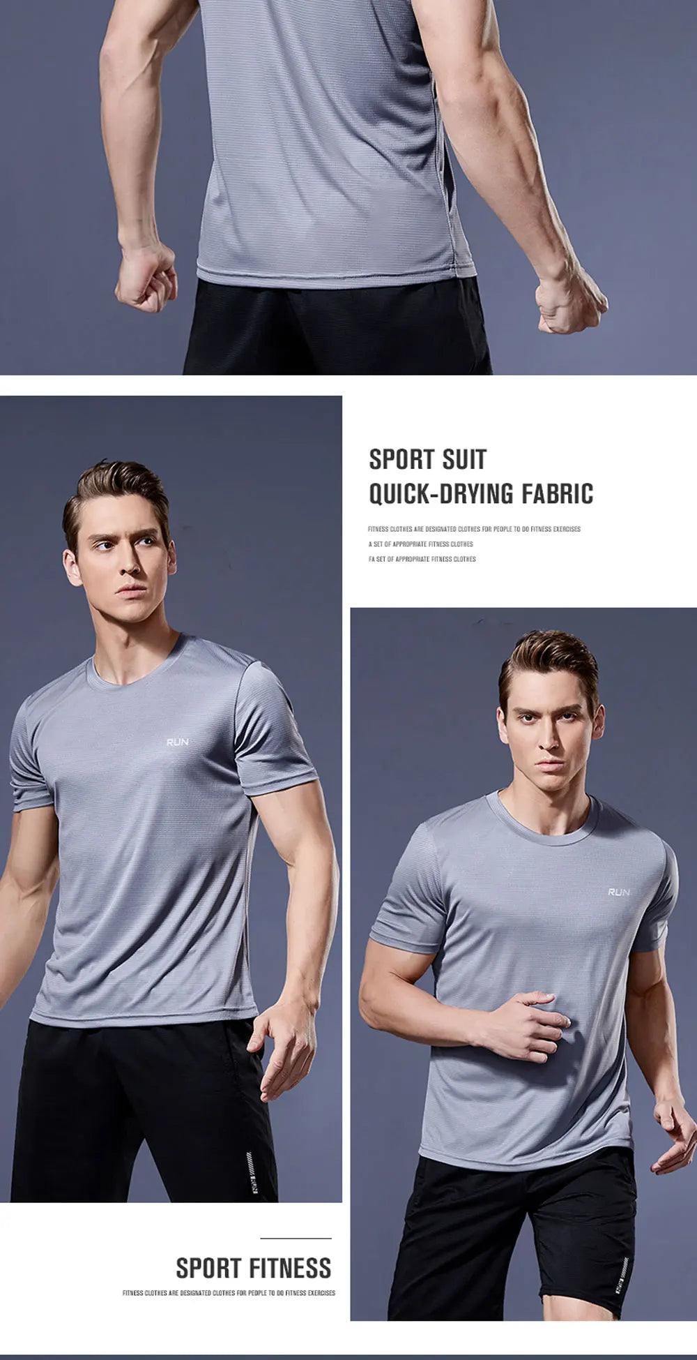 Short Sleeve Running & Gym Workout Sport Men T Shirt