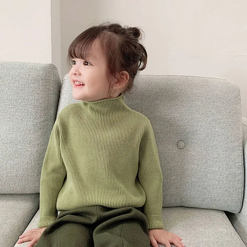 Ensemble pull d'hiver à col roulé pour enfant