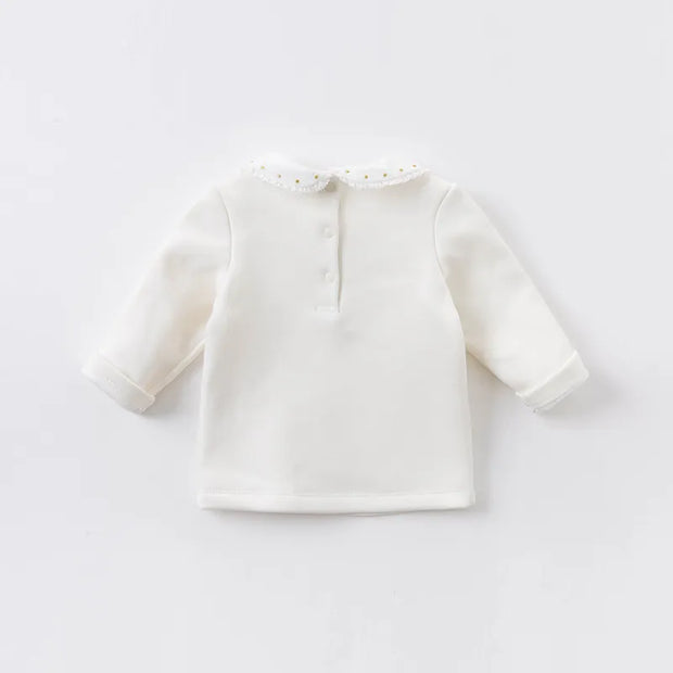 Baby Girls Buttoned T-Shirt for Winter