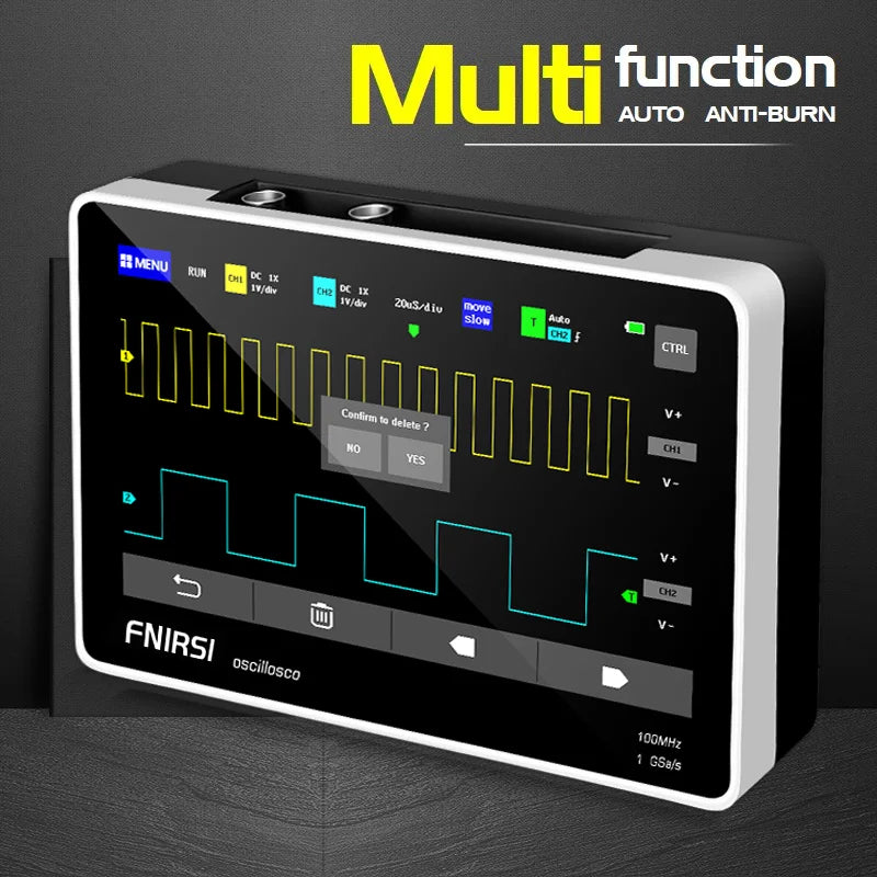 FNIRSI-1013D Tablet Oscilloscope - Dual Channel, 100M Bandwidth