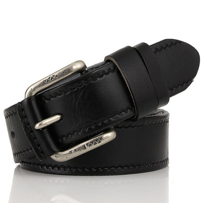 Vintage Cowhide Leather Belt for Men