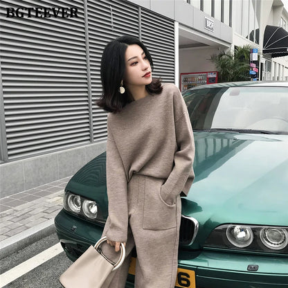 Chic Oversized Turtleneck Sweater for Women