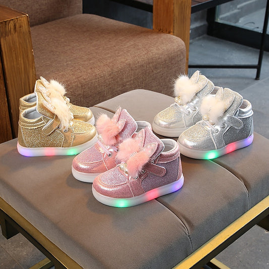 Glowing Kids Girls LED Sneakers