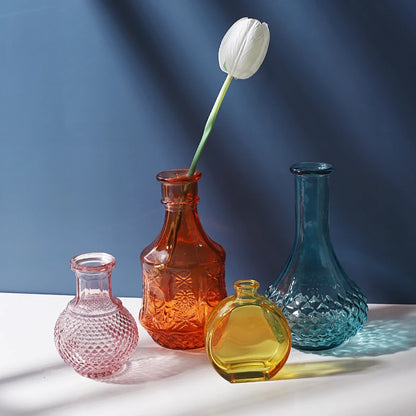 Transparente Glasvase, Desktop-Blumenhalter, Dekoration