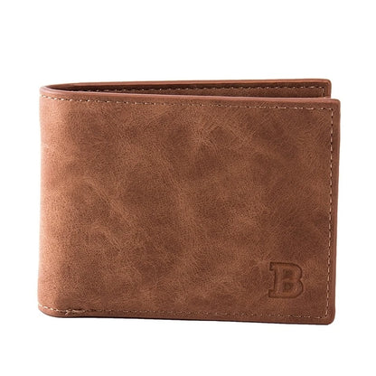 PU Leather Men's Wallet with Coin Zipper Pouch