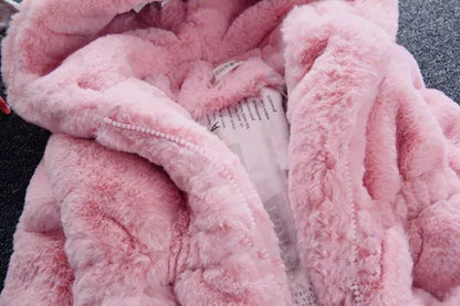 Faux Fur Baby Girl's Coat 1-7Y