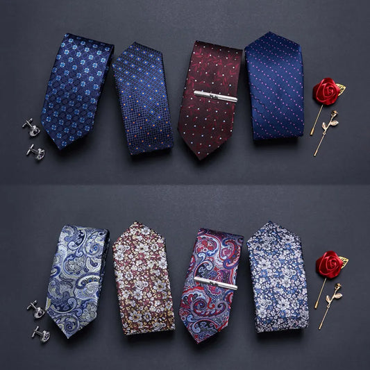 Cadeau de luxe de mariage de cravate de mode bleu foncé de 8 cm
