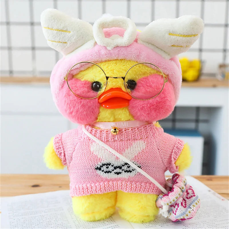 Adorable peluche de canard café LaLafanfan de 30 cm