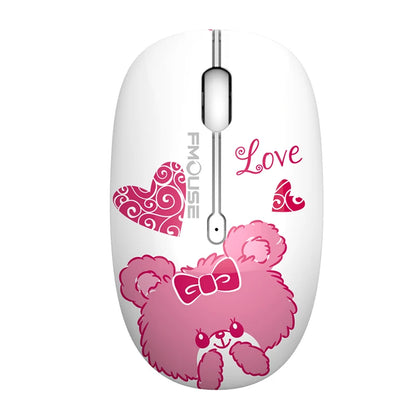 Cute Pink 2.4G Wireless Mouse