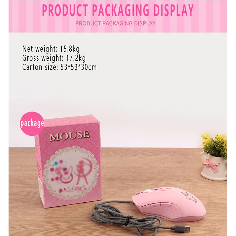 Colorful Glowing USB-C Gaming Mouse