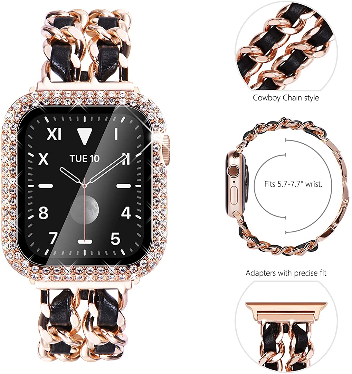 Metal Cuban Link Band for Apple Watch