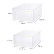 6pcs Plastic Shoe Boxes Set - Drawer Cases