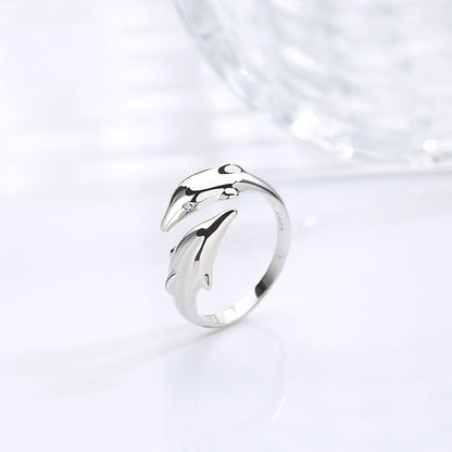 Chic Silver Plated Hug Ring for Women