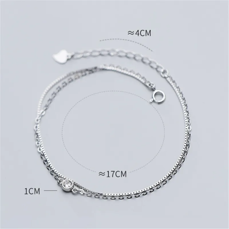 Bracelet chaîne en zircon cubique doré pour femme