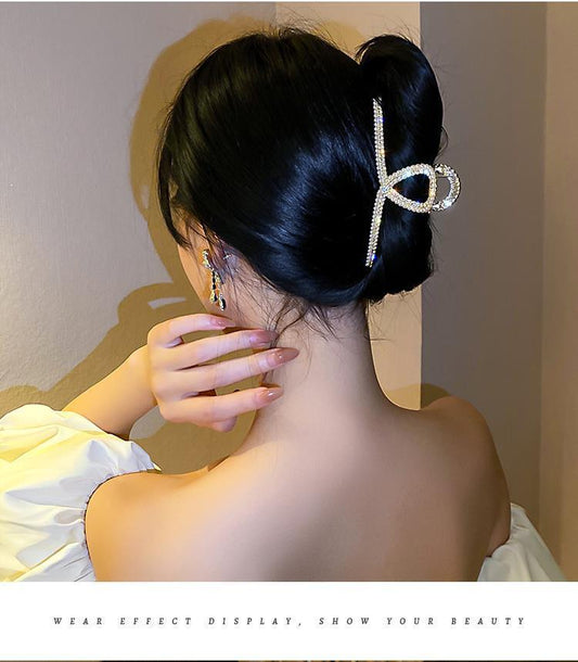 Haarspange mit Perlendiamantplatte
