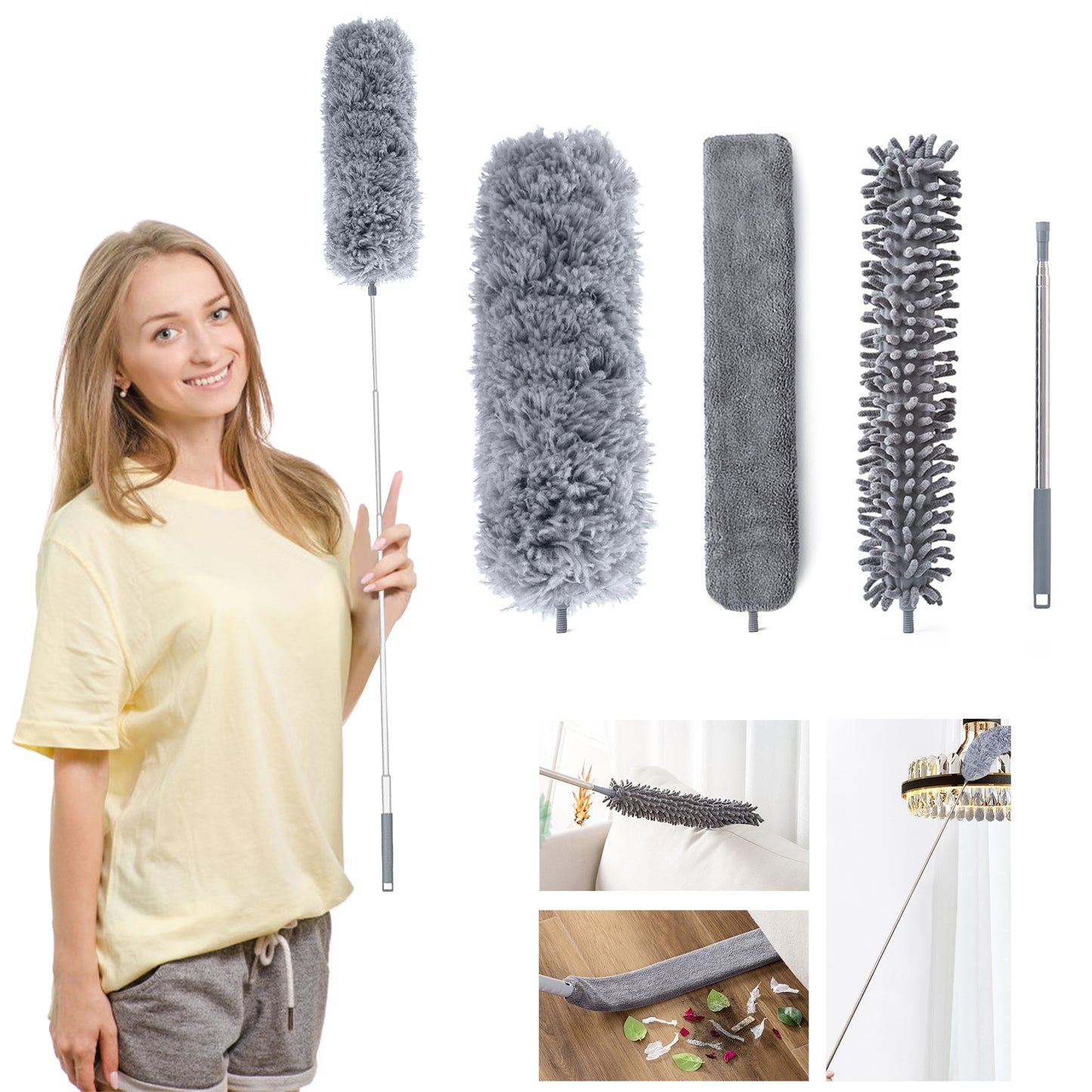 3-Piece Long Handle Duster Set