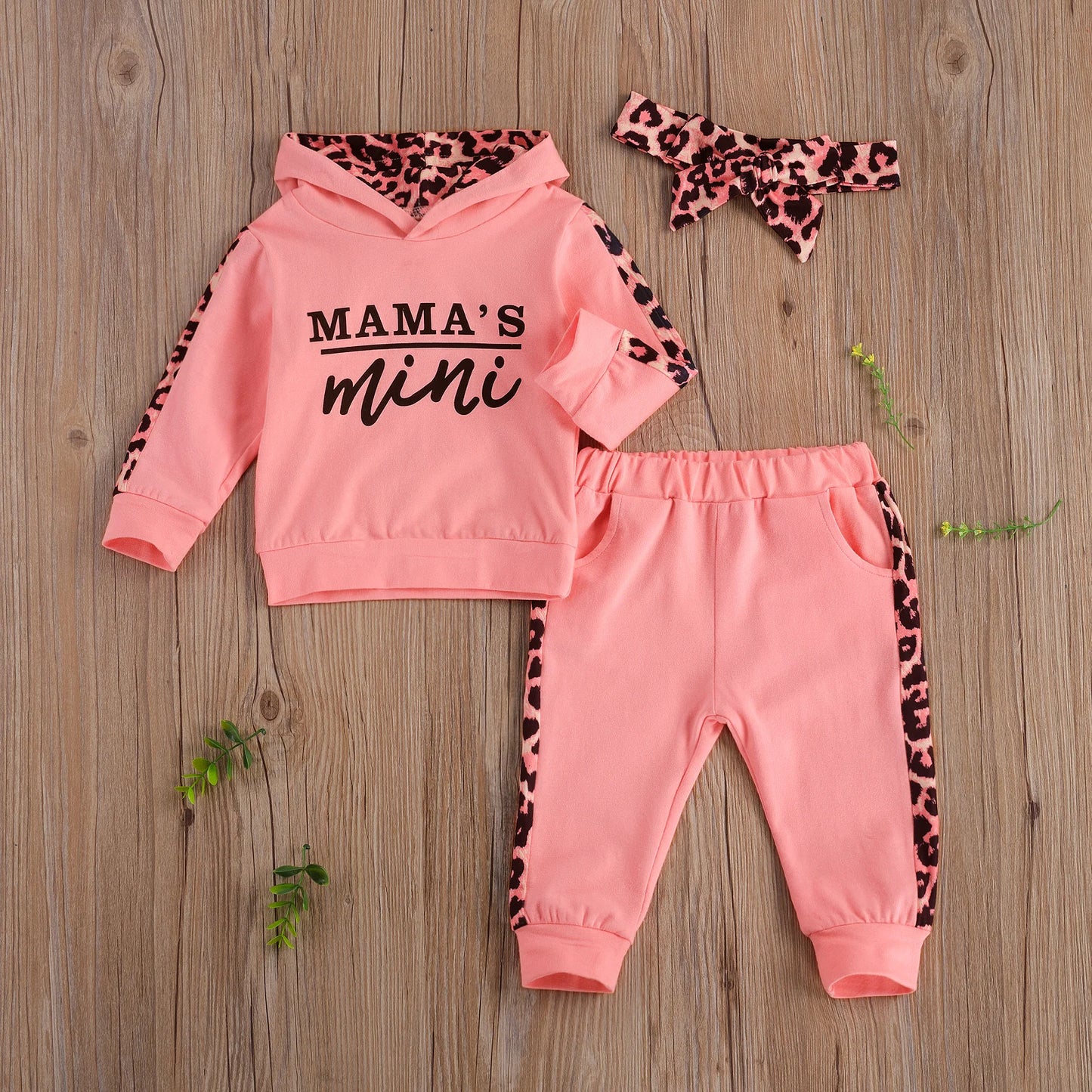 2-teiliges Baby-Set mit Rundhals-T-Shirt und Hose für Mädchen