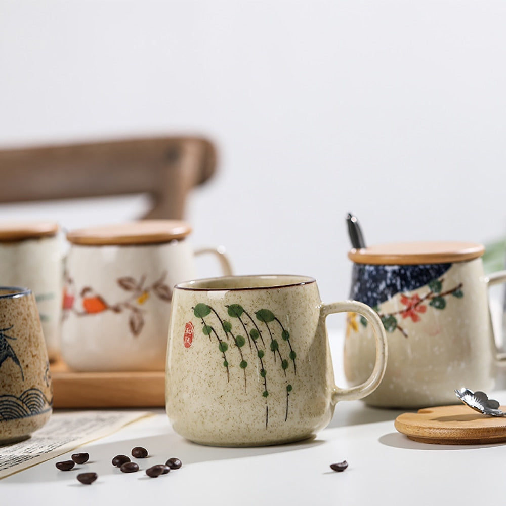 Tasse à café en céramique de style rétro japonais