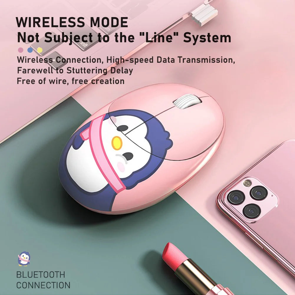 Cute Pink Cartoon Wireless Mouse