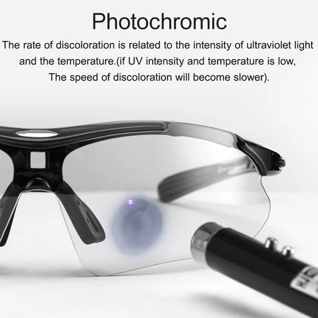 Photochromic Bicycle Cycling Polarized Sunglasses UV400