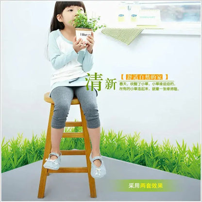 Waterproof Green Grass Wall Sticker - Removable DIY Home Decor