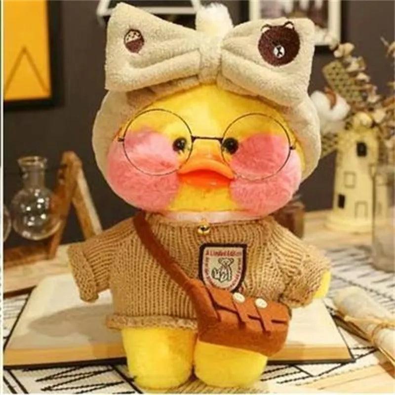 Adorable peluche de canard café LaLafanfan de 30 cm