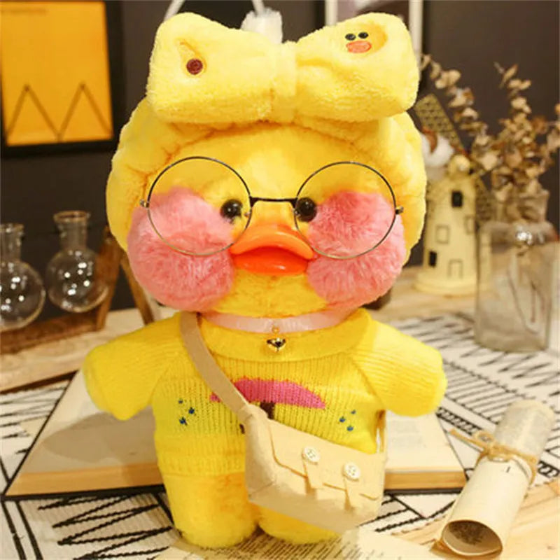 Adorable peluche de canard café LaLafanfan de 30 cm