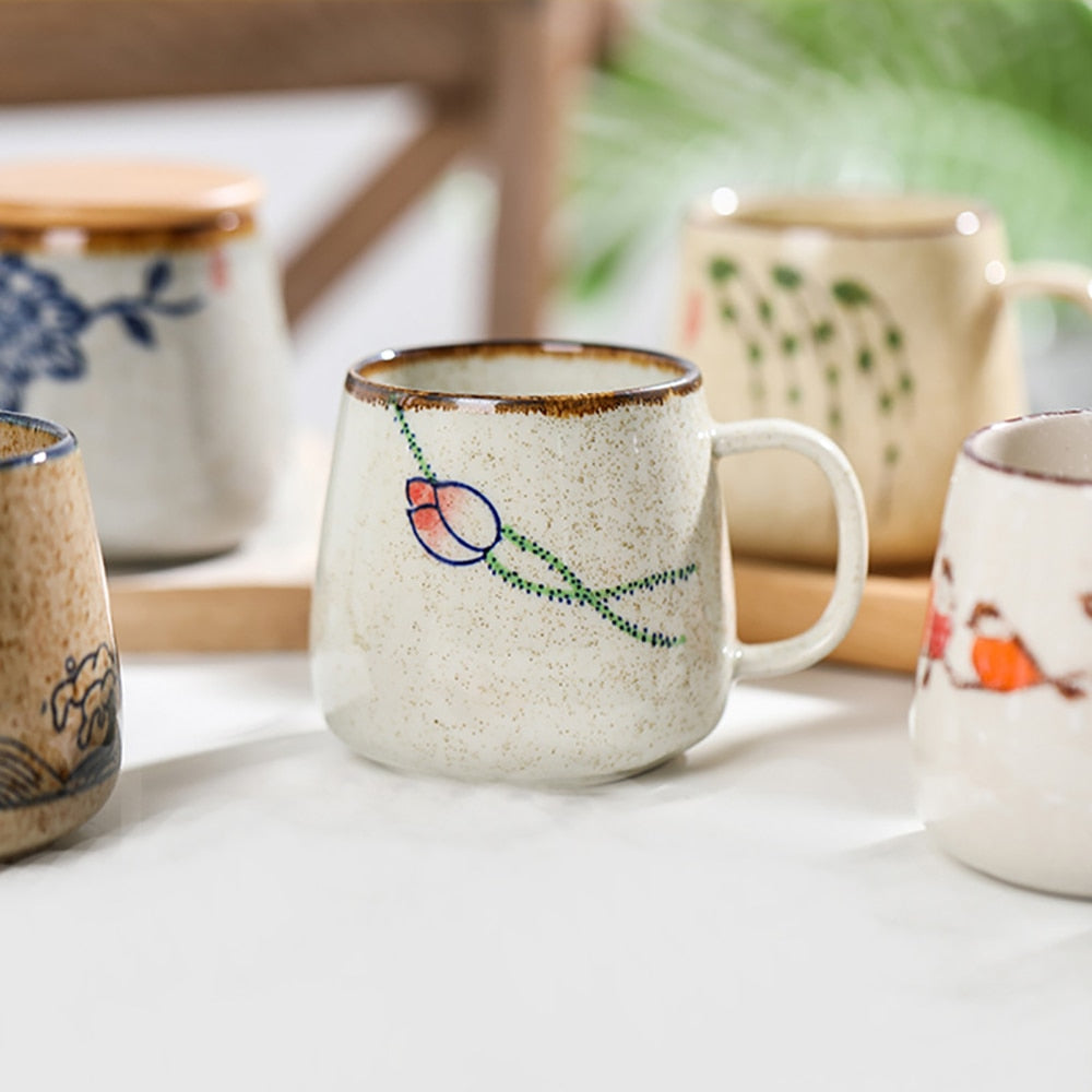 Tasse à café en céramique de style rétro japonais