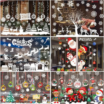 Merry Christmas Home Decor Window Sticker - Xmas Ornament for Festive Natal Gifts