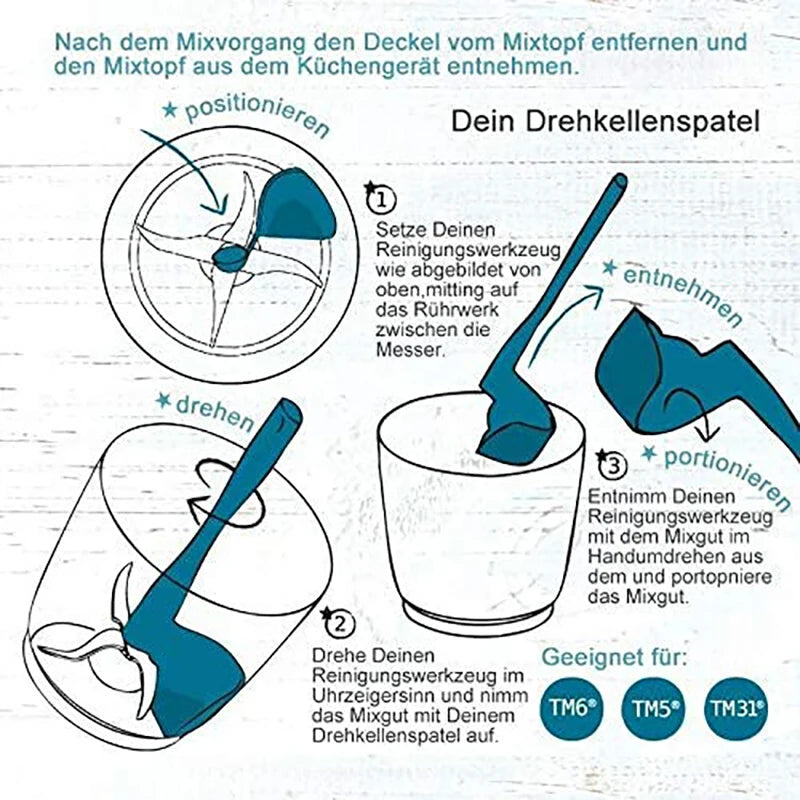 Küchen-Thermomix-Spatelschaber