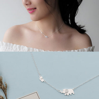 Collier en argent sterling avec éléphant mignon