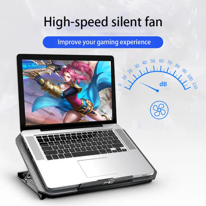 Large Gaming Laptop Cooler with Adjustable Wind Speed