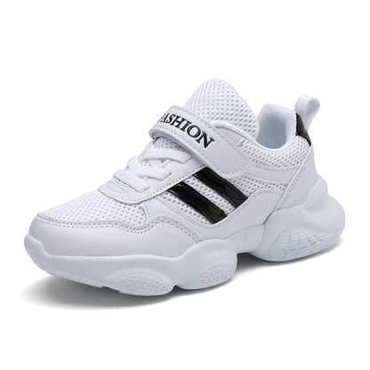 Boys White Mesh Sneakers - Stylish & Comfy