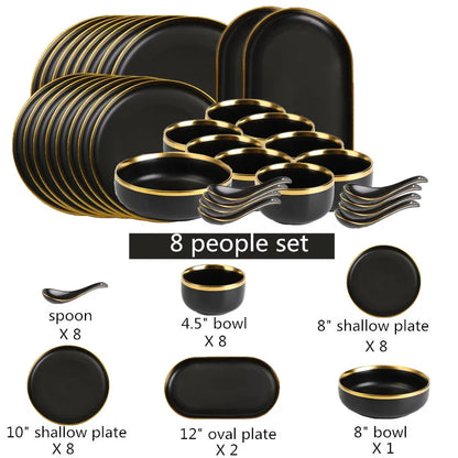 Stone Lain Florian 16-Piece Gold Dinnerware Set