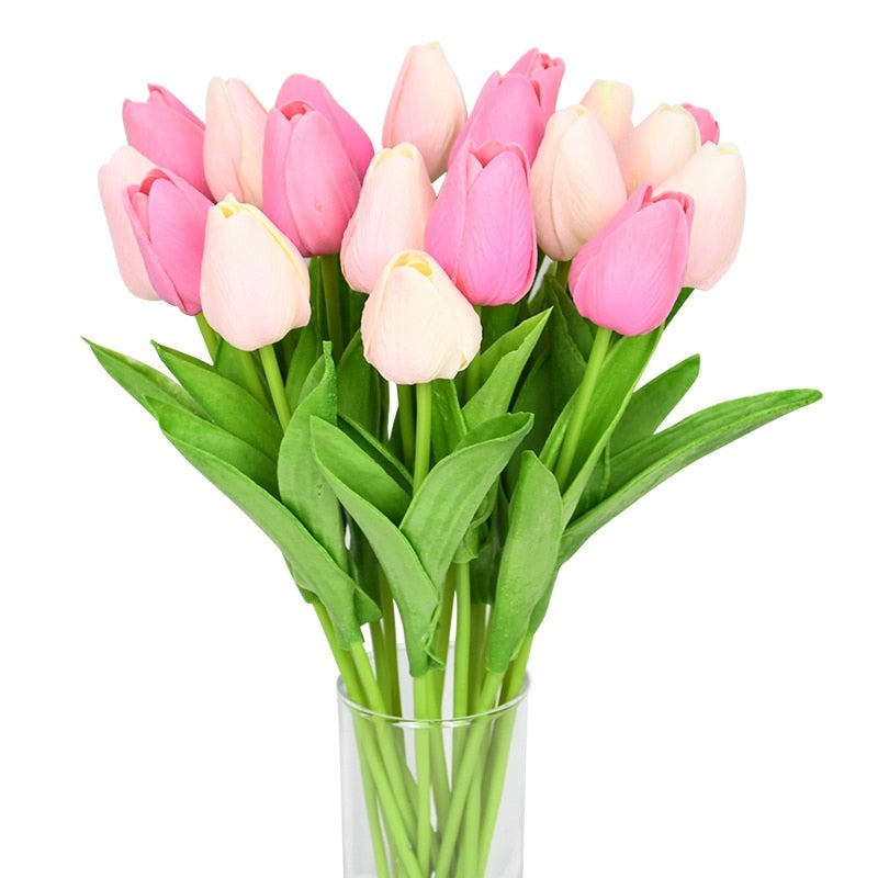 Real Touch Tulip Artificial Flowers - Wedding Home Decor