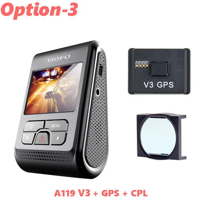 Caméra embarquée 2K 60 ips avec vision nocturne - Mode stationnement et GPS en option