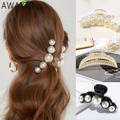 Pearl Hair Claw- Stylish Accessory