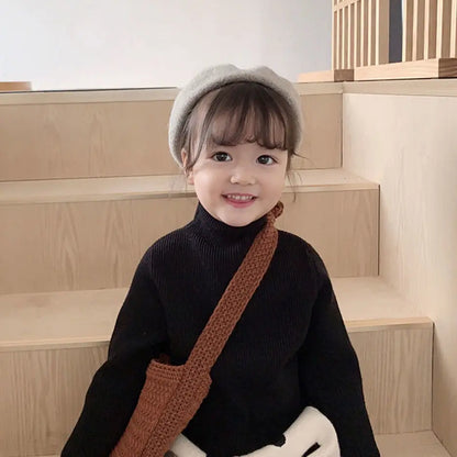 Ensemble pull d'hiver à col roulé pour enfant