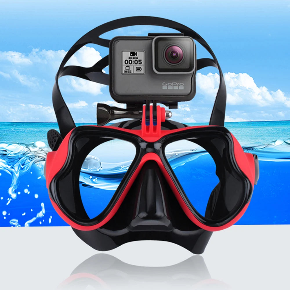 Masque de plongée sous-marine avec support pour caméra GoPro - Lunettes de plongée et de plongée sous-marine