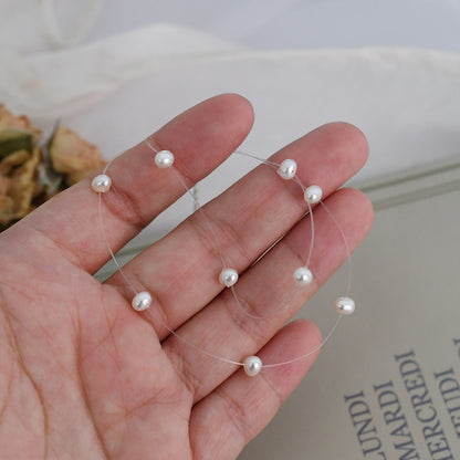Perlen-Choker-Halskette für Frauen