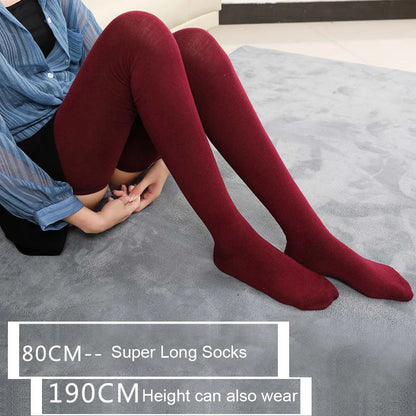 Super Long Cotton Thigh-High Warm Socks