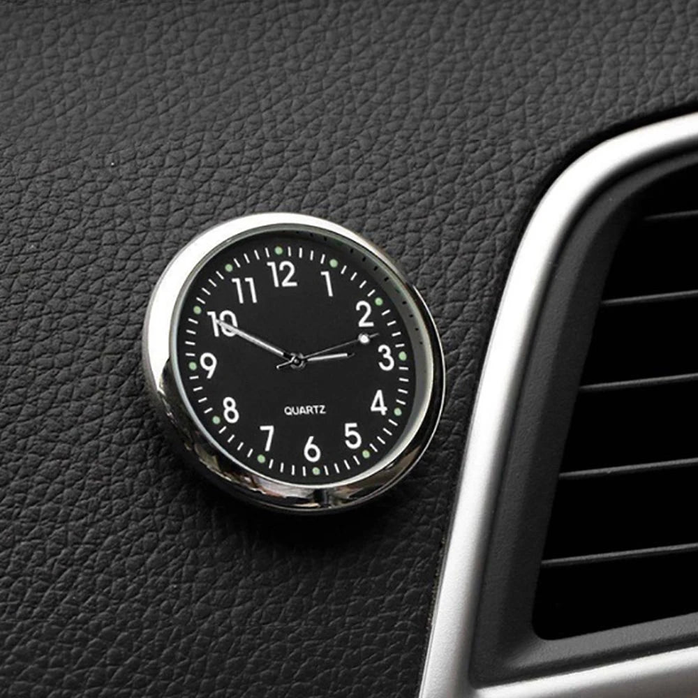 Mini horloge de voiture lumineuse à coller, montre numérique pour décoration de voiture