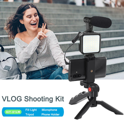 Kit de trépied Vlog pour appareil photo reflex numérique pour téléphone