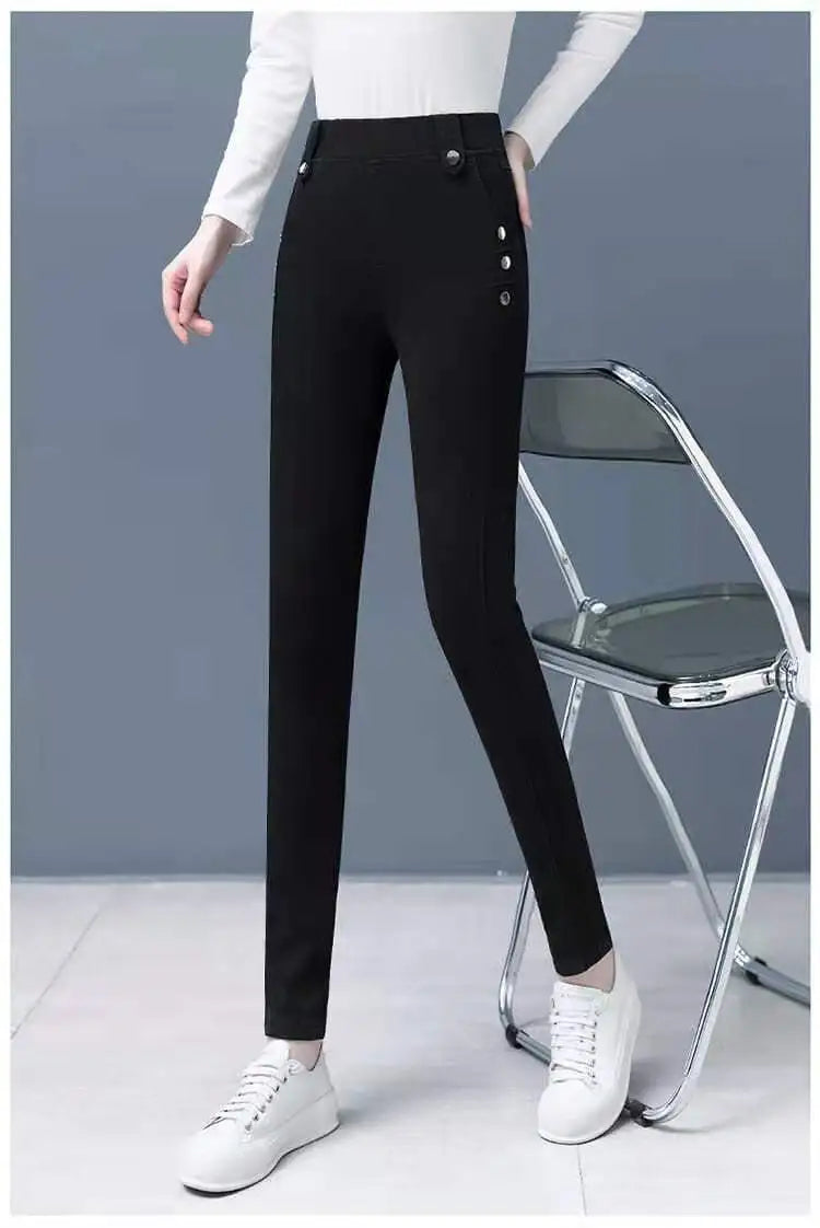 High-Waist Vintage Skinny Jeans Set